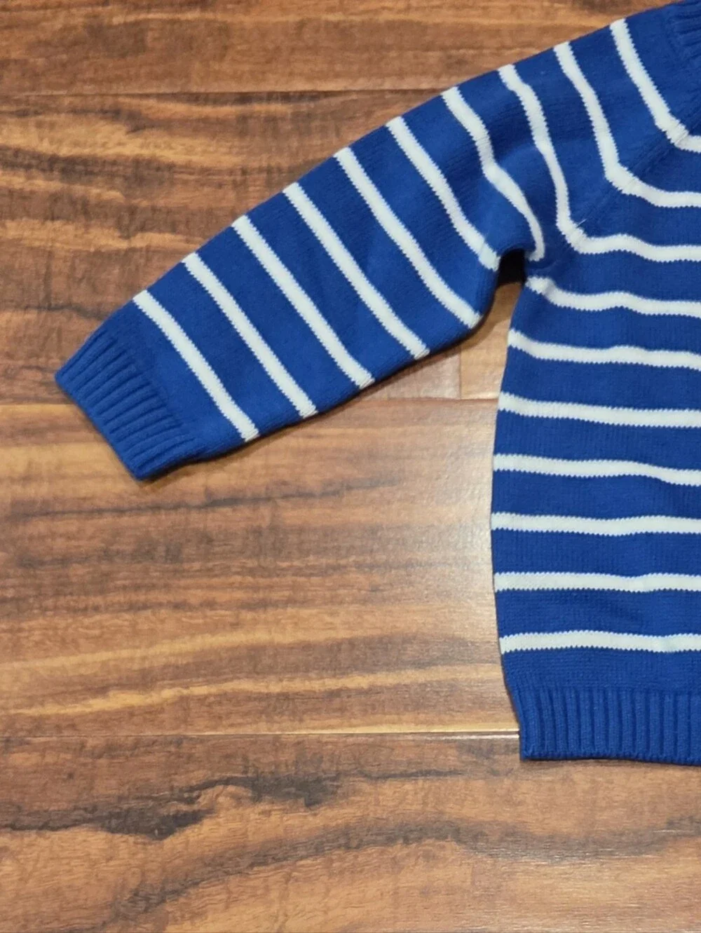 Gymboree NWT 6-12 Months Blue Striped Fox Knit Sweater